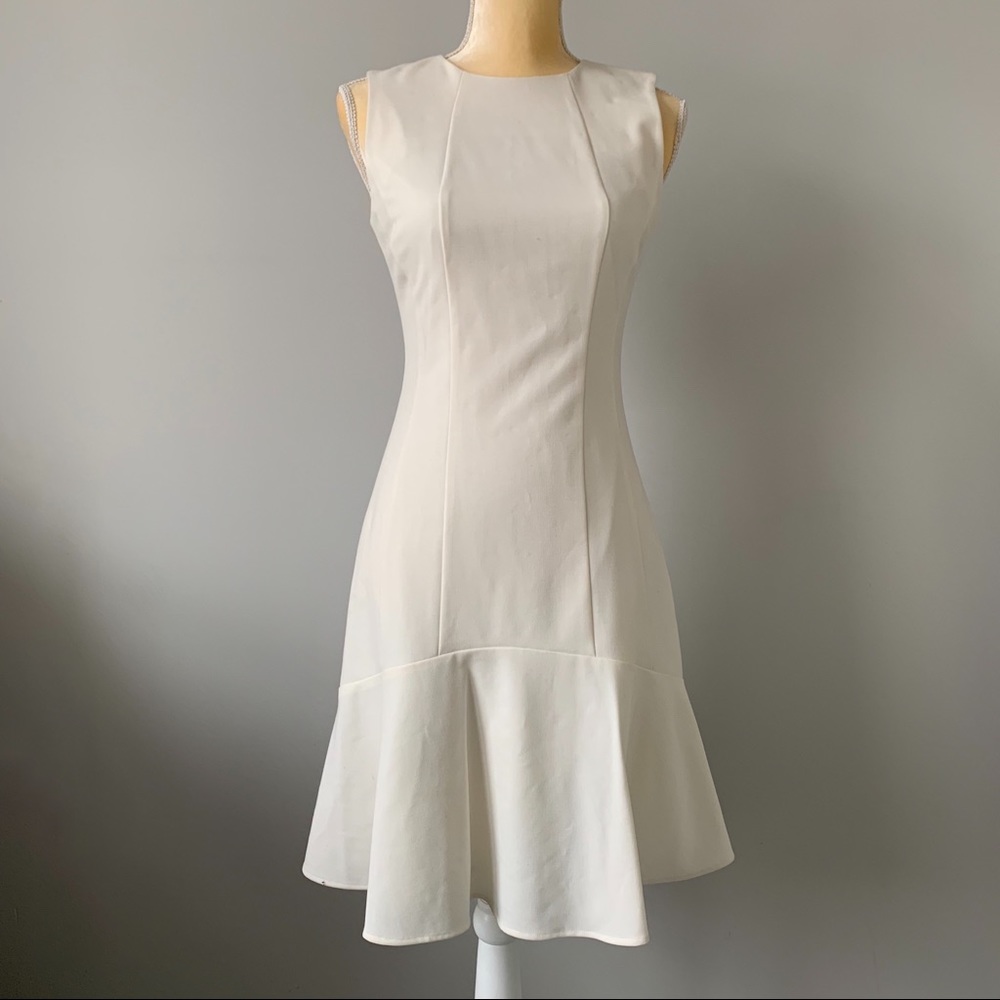 Calvin Klein *NWT* sleeveless ruffle hem dress